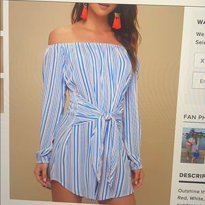 NWT Lulus Cape Cod Red White & Blue Striped dress